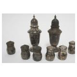 1163A	STERLING SILVER SALTS & PEPPERS, 5.1 TOZ, LARGES ONES MARKED GORHAM