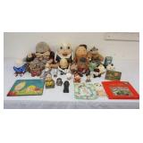 1178A	LARGE GROUP OF ASSORTED HUMPTY DUMPTY ITEMS INCLUDING DOLLS, COVERED JARS, METAL FIGURES, BOOK