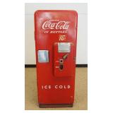 1182	ANTIQUE 10 CENT COCA-COLA MACHINE, WORKING CONDITION UNKNOWN, APPROXIMATELY 25 IN X 25 IN X 65 