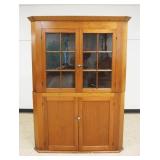 1193	ANTIQUE WALNUT 2 PART CORNER CABINET, APPROXIMATELY 55 IN X 24 IN X 78 IN H