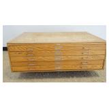 1212A	CHARRETTE 5 DRAWER MAP/DOCUMENT CASE, CABINET HAS PLYWOOD TOP, APPROXIMATELY 46 IN X 34 IN X 1