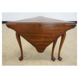 1227	STANTON SOLID CHERRY HANKERCHEIF TABLE *BICENTENIAL COLLECTIONS* WITH BALL & CLAW FEET, OPEN AP