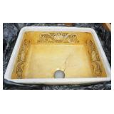 1231	LE BIJOU CHINA DESIGNER SINK IN BOX, SINK APPROXIMATELY 26 IN X 20 IN X 10 IN