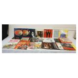 1243A	GROUP OF ASSORTED VINTAGE ALBUMS/RECORDS, COMEDY, ROCK, CLASSICAL