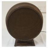 1252	ANTIQUE RADIO SPEAKER, NEW COMBE HAWLEY DRUM SPEAKER, APPROXIMATELY 16 IN X 11 IN X 18 IN H