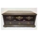 1254	GREBE ANTIQUE BATTERY RADIO, SYNCHROPASE, CA 1920, APPROXIMATELTY 23 IN X 14 IN X 10 IN H