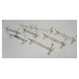 1011	CONTINENTAL SILVER KNIFE RESTS MONOGRAMMED W/TOUCH MARKS