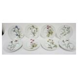 1030	SET OF 8 TIRSCHENREUTH BAVARIAN BOWLS W/BOTANICAL TRANSFERS, EACH APPROXIMATELY 9 IN