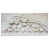1034	THEODORE HAVILAND *SPRINGTIME* 60 PIECE DINNERWARE SET, TUREEN & 2 PLATES DAMAGED NOT INCLDED I
