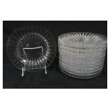 1054	VAL ST LAMBERT 12-8 IN PLATES W/GROUND & POLISHED BASES