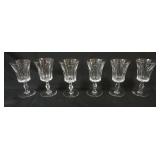 1058	6 BACCARAT CRYSTAL GOBLETS, APPROXIMATELY 7 IN HIGH