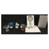 1061	WATERFORD CRYSTAL STAR OF HOPE, SHERWOOD, APPROXIMATELY 5 IN, FOOTED BOWL, BABY BOOT, CLARENDON