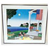 1072	THOMAS MCKNIGHT FRAMED AND MATTED PRINT *CONSTITUTION* APPROXIMATELY 27 IN X 30 IN OVERALL