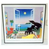 1073	THOMAS MCKNIGHT FRAMED AND MATTED PRINT *CHALK & VERMILION* APPROXIMATELY 27 IN X 28 IN OVERALL