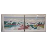 1076	RUSSA GRAEME *CASCADE* SIGNED ARTIST PROOF PRINT, APPROXIMATELY 37 IN X 30 IN H OVERALL