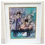 1084	SHADOW BOX, FRAMED 3 DIMENSIONAL ART DEPICTING ASIAN WOMAN, SIGNED ROHDA HOLLANDER, APPROXIMATE