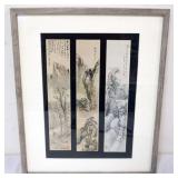 1086	FRAMED ASIAN PRINT, APPROXIMATELY 17 IN X 21 IN OVERALL