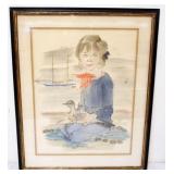 1088	PHILLIPPE HENRI NOYER ARTIST SIGNED WATERCOLOR DATED 1967, APPROXIMATELY 26 IN X 33 IN OVERALL