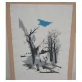 1092	KARL FINGER ARTIST SIGNED AND NUMBERED PRINT, APPROXIMATELY 17 1/4 IN X 24 IN, 14/45