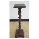 1099	VICTORIAN FAUX MARBLE PEDISTAL WITH SPIRAL TURNED COLUMN, APPROXIMATELY 13 IN X 45 IN H