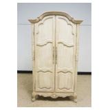 1123	DIMINUATIVE FRENCH PROVINCIAL DOUBLE DOOR WARDROBE WITH SHELVING AND 5 INTERIOR DRAWERS, APPROX