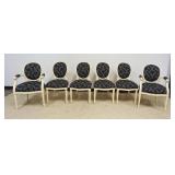 1129	SET OF 6 ITALIAN MEDALLION BACK CHAIRS, 2 ARM AND 4 SIDE