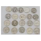 1179	20 SILVER QUARTERS, 1964 AND EARLIER