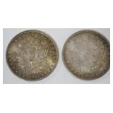 1190	2 MORGAN SILVER DOLLARS, 1884 O MINT