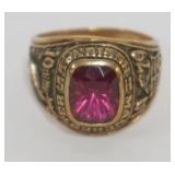 1210	10K HIGH SCHOOL RING, APPROXIMATE SIZE 7, 6.1 DWT