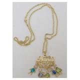 1212	14K NANA NECKLACE, 5.94 DWT WITH STONES