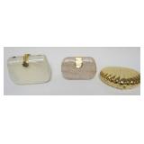 1243	EVENING BAGS BY WALBORG ITALY, ELAINE AND METAL CLAM SHELL BY SARPECIS