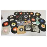 1266	GROUP OF ASSORTED 45 RPM RECORDS INCLUDING ROCK, COUNTRY, ETC.
