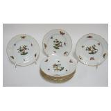 1005	HEREND ROTHSCHILD PLATES, 8-6 IN PLATES