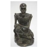 1030	BRONZE SCULPTURE OF SKELETON SIGNED & DATED MATUSUSE 1893, APPROXIMATELY 8 1/2 IN HIGH