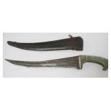 1046	JADE HANDLED DAGGER W/SHEATH, APPROXIMATELY 18 IN LONG