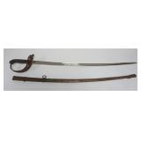 1052	ANTIQUE WEYERSBERG SWORD & SCABBARD, APPROXIMATELY 38 IN LONG