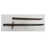 1055	ANTIQUE BAYONET & SHEATH, APPROXIMATELY 20 IN LONG
