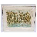 1062	DANIEL LOURADOUR ARTIST SIGNED & NUMBERED FRAMED & MATTED PRINT, 78/260, APPROXIMATELY 22 IN X 