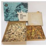 1079	2 WOOD JIG SAW PUZZLES, ONE TITLED *LE MOULIN DE LA GALETTE*