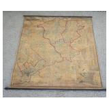 1081	1860 MAP OF THE VICINITY OF PHILADELPHIA & TRENTON, CK STONE & A POMEROY, SOME LOSS & STAINING,