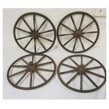 1086	4 WOOD SPOKE WAGON WHEELS, APPROXIMATELY 14 IN