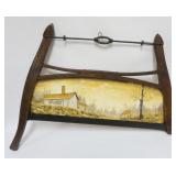1090	BUCK SAW W/HAND PAINTED IMAGE OF A BARN, ARTIST SIGNED, APPROXIMATELY 31 IN X 24 IN