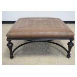 1201	ETHAN ALLEN LARGE CUSTOM UPHOLSTERED OTTOMAN, APPROXIMATELY 42 IN X 42 IN X 20 IN H
