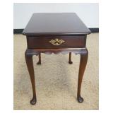 1226	STATTON *PRIVATE COLLECTIONS* BLACK CHERRY 1 DRAWER STAND, APPROXIMATELY 19 IN X 28 IN X 25 IN 