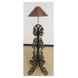 1247	FANCY WROUGHT IRON FLOOR LAMP APPROXIMATELY 67 IN H