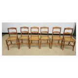 1273	SET OF 6 CANE SEAT SABRE LEG CHAIRS