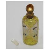 1006	ENAMELED VICTORIAN GLASS PERFUME W/GLASS STOPPER, APPROXIMATELY 3 1/4 IN HIGH