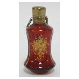 1007	ENAMELED VICTORIAN GLASS PERFUME W/GLASS STOPPER, APPROXIMATELY 3 1/2 IN HIGH