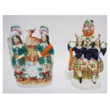 1078	ANTIQUE STAFFORDSHIRE FIGURES, DEPICTING SCOTTISH DANCERS, GUARDS, APPROXIMATELY 10 IN HIGH