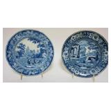 1090	HISTORICAL BLUE TRANSFER STAFFORDSHIRE PLATES, APPROXIMATELY 9 IN